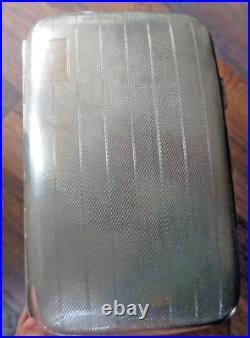 Vintage Art Déco Argent Sterling Cigare Étui H/M 1931 Birmingham Smith & Bartlam