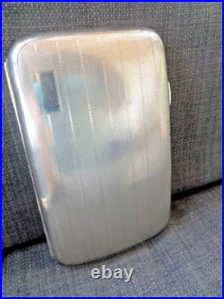 Vintage Art Déco Argent Sterling Cigare Étui H/M 1931 Birmingham Smith & Bartlam