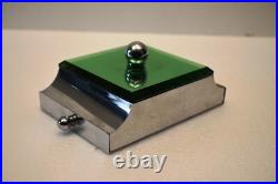 Vintage Art Déco Maquillage Étui Meuble-Lavabo avec Miroir Voyage Métal Verre