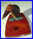 Vintage-Art-Deco-Rouge-Rainure-Bird-Cendrier-Bakelite-Catalin-Tagua-Rare-Piece-01-iz