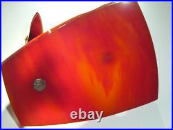 Vintage Art Déco Rouge Rainure Bird Cendrier Bakelite Catalin Tagua Rare Piece