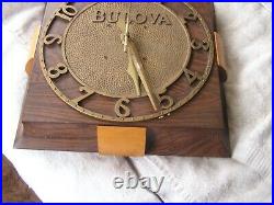 Vintage Bulova antique Art deco electric Publicité horloge