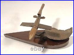 Vintage Bureau Modèle Art Déco Trench Art Airplane Briquet Affichage