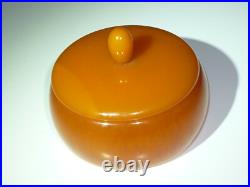 Vintage DDR Art Déco Ambre Bakelite Catalin Boîte à Bijoux 125 Gramme