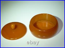 Vintage DDR Art Déco Ambre Bakelite Catalin Boîte à Bijoux 125 Gramme