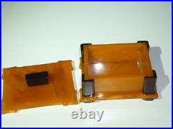 Vintage DDR Art Déco Ambre Bakelite Catalin Boîte à Bijoux 213 Gramme