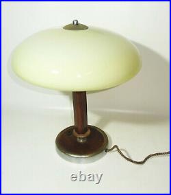 Vintage Lampe de Table Bureau UFO Tue-Mouche Art Déco Lengefeld 1950er Bauhaus