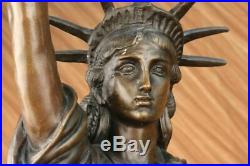 Vintage de Collection Femme Liberty Figuratifs Spelter Bronze Sculpture Art Déco