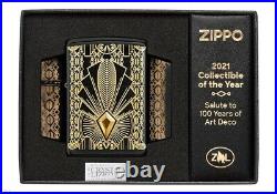 ZIPPO ART DECO (2021 collectible of the year Swarovski crystal 1 of 5000)