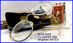 Zeiss Ikon Marqué Luxe Lunettes Art Déco Optiker Collection avec Étui 1920