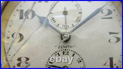 Zenith Watch Company Pendulette Réveil Mécanique Mouvement 2 jours Art Déco